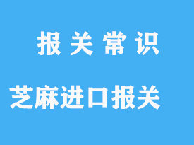 芝麻上海進(jìn)口報關(guān)手續(xù)流程
