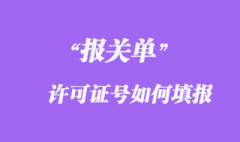 報(bào)關(guān)單許可證號如何填報(bào)