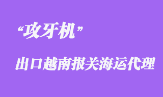 上海企業(yè)攻牙機(jī)出口越南報(bào)關(guān)海運(yùn)代理