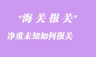 凈重未知如何報關(guān)及隨同報關(guān)單遞交的單據(jù)