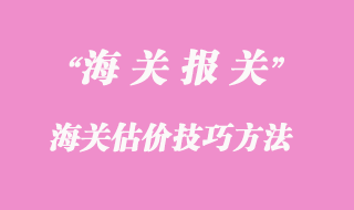 可供選擇使用的海關(guān)估價技巧