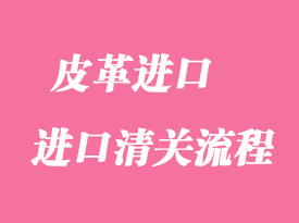 皮革進(jìn)口報關(guān)清關(guān)操作流程事項